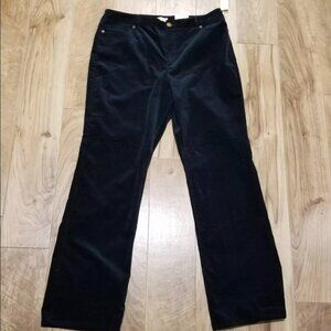 Nwt Coldwater Creek Green Corduroy Pants 14 Womens Natural Fit Bootcut 35x32.5